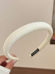 5条装，周长38厘米/14.96英寸，女士黑色、白色、卡其色、棕色针织发带，时尚百搭高端简约纯色发饰，适合日常佩戴、通勤、发型设计、化妆、服装搭配等场合。 - 彩色 - 查看 7