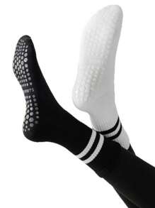 1 Pair Of Women's Non Slip Socks, Professional Non Slip Socks Suitable For Yoga, Pilates, Fitness, Floor Socks, Suitable For Daily Use, Summer Mid Tube Socks
