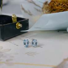 1 par de pendientes tipo botón ovalados de plata de ley 925 con diseño minimalista, para uso en oficina/negocio para mujeres
