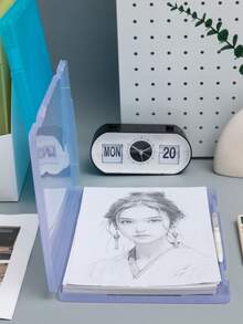 A4 File Folder Organizer Box, Stationery Storage Box For Office Documents, Exams, Can Also Be Used As Writing Pad - Multicolor - View 9