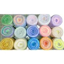 50g/Roll Gradient Color Wool Yarn, Colorful Crochet Yarn, Handmade Wool & Mohair Blend Yarn, Soft Crochet Lace DIY Yarn, Suitable For Garment Accessories And Sewing Thread - Multicolor - View 10