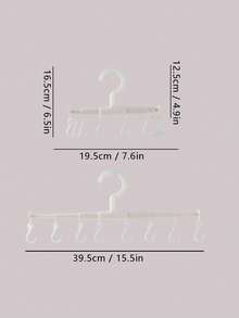 1pc Multi-Functional Adjustable Garment Rack, Wardrobe Organizer For Hats, Ties, Suspenders, Belts, Bras - White - View 6