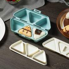 1 Pc Six In One Triangle Sushi And Vegetable Roll Mold - Simple DIY Brewer With Seaweed And Seaweed, Plastic Bento Box Accessories, Triangle Rice Roll Bento Box Mold, Sushi Mold, Seaweed Rice Bag Making Tool, Sushi Box, Suitable For Creative Japanese Cuisine At Home - Multicolor - View 6