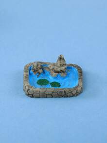 Conjunto de 10 piezas de decoración para un jardín de hadas de resina con diseño caprichoso - Incluye puente, estanque, faro, figuras de pozo de agua, versátil para manualidades y decoraciones de interior y exterior, estilo clásico - Multicolor - Ver 14