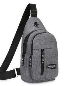 1pc Men's Shoulder Bag, A Father's Day Gift, A Multifunctional Chest Bag For Hiking, A Lightweight Shoulder Backpack, A Funny Gift Side Bag Hiking Accessories Pouch - Multicolor - View 3