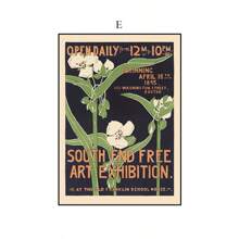 YIKES 1 pièce Affiche canevas Art Nouveau moderne rétro, peinture suspendue sur canevas pour salon, chambre à coucher, impression florale sans cadre, à utiliser pour la décoration murale, décoration de la maison