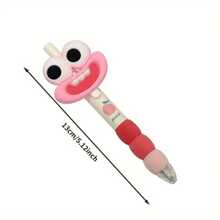 Colorful Cute And Fun Pen With Big Eyes And Big Mouth, Retractable Medium Nib, Black Ink, Plastic And Rubber Grip, Suitable For Both Hands, Suitable For Daily Writing And Office Work, School Supplies, Stationery, Student Prizes, Cute Gifts For Festivals And Parties Back To School