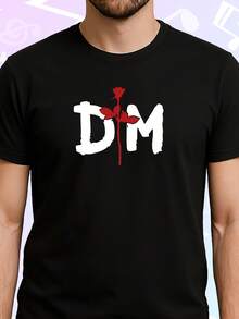 Playera depeche flor electronica música - Negro - Ver 3