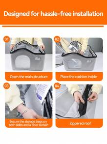 Outdoor Cat House Cooling Cat Nest Outdoor/Indoor Cat Warmth Cat House Four Seasons Universal Cat Bed Easy To Assemble