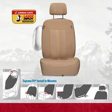 Must - Have!Tan Sorrento Car Seat Covers - 2 - Piece, Universally Fit - Tan - View 3
