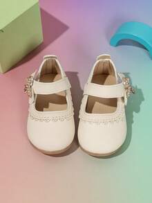 New Soft Sole Baby Girl Bowknot Mary Jane Shoes, Vivid And Lovely Fashion Toddler Shoes Suitable For Spring, Summer, Autumn - Beige - View 3