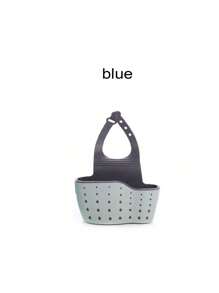 Panier à évier réglable avec trous de drainage, tapis en caoutchouc pour l'hygiène, étui de protection en plastique, pas facilement endommagé. Rangement de cuisine pour éponge et laine d'acier. Étagère de rangement pour salle de bain pour brosses à dents et savon. Outils de rangement pratiques
