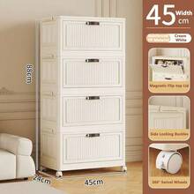 5/4/3/2/1 Armario plegable de varios niveles para almacenamiento de ropa, para uso de adultos, fácil de montar, para dormitorio - Multicolor - Ver 19