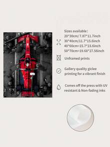 1 幅无框帆布海报，现代艺术，方程式赛车壁画，适用于卧室、客厅、走廊、壁画、墙壁装饰、冬季装饰、房间装饰 - 彩色 - 查看 6