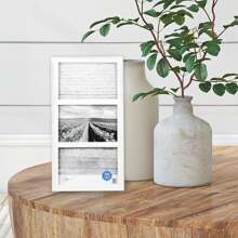 4x6 3-Opening Linear Gallery Collage Picture Frame, White,Back To School,School Supplies