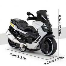 1pc Zinc Alloy Interactive Pull Back Motorcycle Toy - Extreme Detail Imitation, Exquisite Holiday Gift. It Can Also Be Collected And Displayed, As A Christmas Gift, For Collection,Back To School - Multicolor - View 14