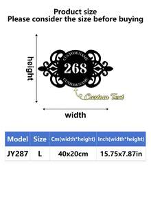 1pc Personalized Metal House Number, Custom Home Address Number Sign, House Number Plate, Wall Art, Housewarming, Birthday, Thanksgiving/Mother's Day/Father's Day, Personalized Gift For Family/Friends - Multicolor - View 51