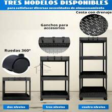 Estante Móvil con Ruedas y Diseño Rectangular – Disponible en 2, 3 y 4 Pisos, Solo Modelos de 3 y 4 Niveles con Ruedas Móviles Ideal para Espacios Reducidos - Estante Organizador Multifuncional Rectangular con Ruedas – Configuraciones de 2, 3 y 4 Pisos para Almacenamiento Inteligente