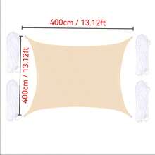 1pc Sunshade Canopy, Waterproof, UV-Resistant Rectangular Sunshade Cloth, Suitable For Outdoor Camping, Patio, Garden, Swimming Pool, Amusement Park, Made Of 210D Thin Waterproof Oxford Cloth - Multicolor - View 90