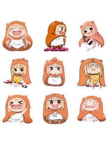 63 pegatinas pequeñas enterradas de versión "Q", pegatinas de personajes de dibujos animados y anime adorables, decoraciones DIY, pegatinas de vinilo resistentes al agua de animales, adecuadas para premios en el aula, pegatinas para patinetas, laptops y botellas de agua