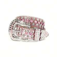 Children's Diamond Embellished Belt, Fashionable Streetwear Style, Rhinestone Decorated Belt For Boys And Girls - A - View 6