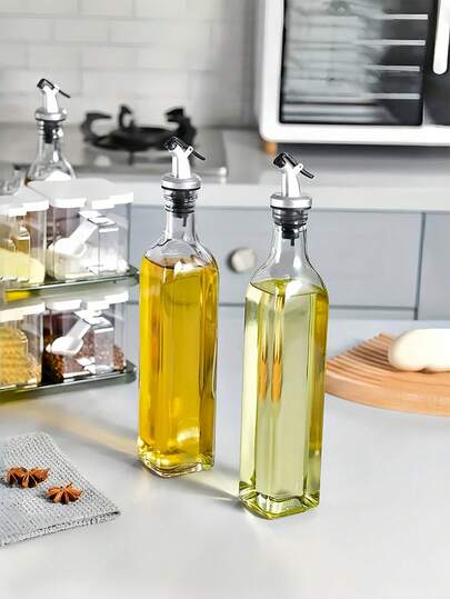 1 Paket, Cam Yağ Dispenseri, Baharat Şişesi, Soya Sosu Sirke Şişesi, Mutfak Yağ Şişesi, Sıvı Baharat Dispenseri, Otomatik Kapaklı Sızdırmaz, Şeffaf Cam Malzeme, Sağlıklı, Kolay Temizlenir, Mutfak Pişirme Gereçleri, Eve Taşınma İçin Uygun, Harika Hediye, Ev Aşçıları, Yemek Severler, Çok Amaçlı