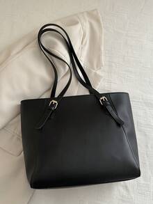 Large Capacity Bag For Women's Autumn And Winter Versatile 2024 New Simple Shoulder Bag, College Student Class Bag, Commuting Tote Bag , Old Money