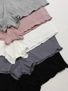 Pachet de 5 chiloți din tricot cu nervuri multicolore pentru femei mature și fermecătoare, toate anotimpurile
