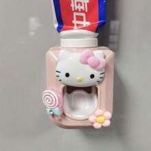 Sanrio 1pc Hello Kitty Cartoon Cute Wall Mounted Toothpaste Squeezer, Fully Automatic Single Toothpaste Dispenser, Cute Toothpaste Dispenser Toothpaste Squeezer Home Bathroom Decor Fall Decor Back To School