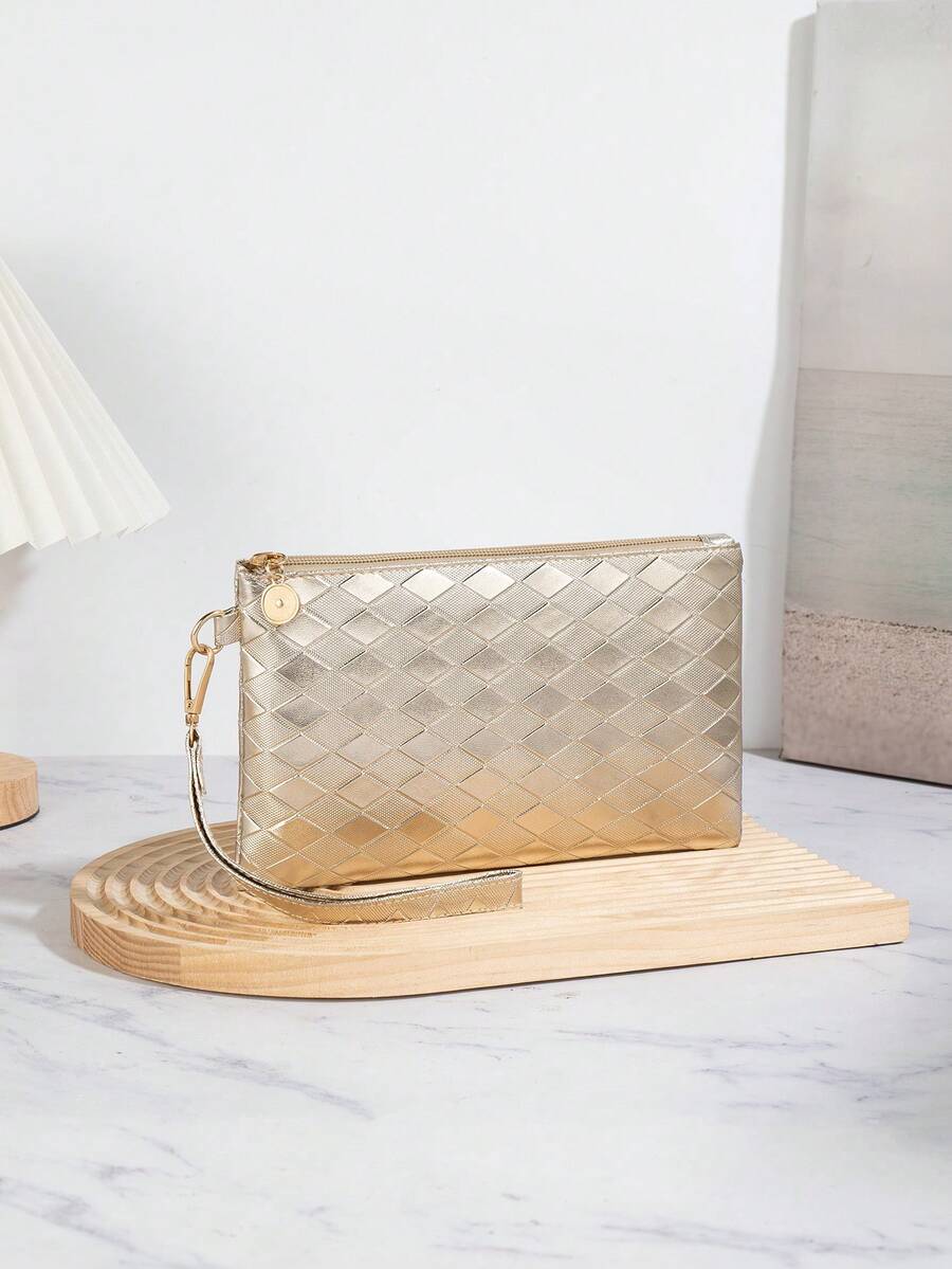 Fashionable Women's Clutch Bag, Retro Summer Beach Long Wallet, Phone Pouch, Home Storage Bag - Gold - View 1