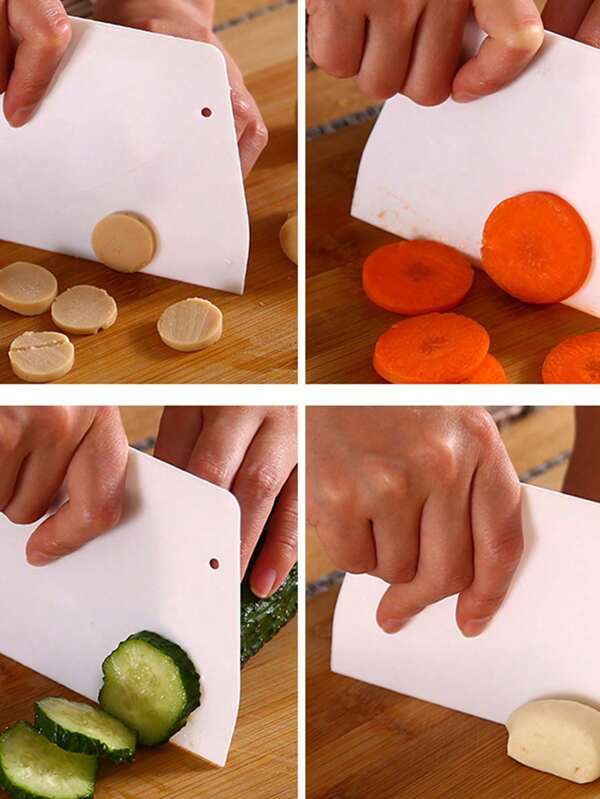2 pezzi di coltelli raschianti, lame raschianti in plastica per Cheung Fun, torte, panini al vapore, pancake, gelatine, creme, utensili da cucina per la cottura domestica