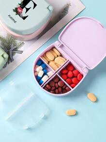 1 pezzo Custodia porta pillole da viaggio portatile e personalizzabile, contenitore impermeabile e a prova di umidità per conservare medicinali, anelli e altri piccoli oggetti, con scomparti separati, per conservare vitamine giornaliere e medicinali