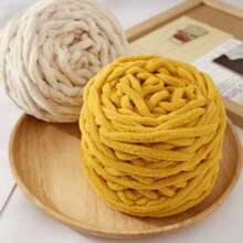 1Roll Multicolor Ice Strip Yarn 100g, 8mm Thick - Soft And Chunky Chenille Yarn, Fluffy Thread Knitting Chenille Yarn, Ideal For DIY Knitting & Crochet Projects Like Scarves, Slippers