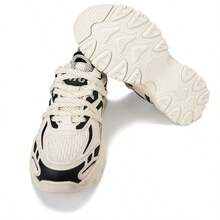 JNDO X Breathe Shoes 联名 HG 厚底运动鞋，复古厚底鞋，男女款减震休闲运动鞋，厚底增高 - 米色 - 查看 4