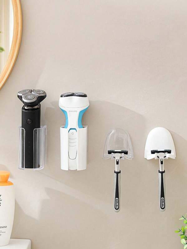 1pc Multi-Functional Storage Rack, Bathroom Shelf For Storing Razors, Toothbrushes, Beauty Devices, Cleaning Tools