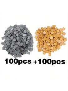 50/100/200pcs Miniature Landscape Kit | Realistic Red Brick Wall & Stone Accents | Plastic | Ideal For DIY Crafts, Fairy Gardens, And Dollhouses | Perfect For Building Your Mini Dream House