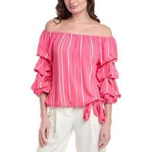 Blusa con hombros descubiertos - Rosa - Ver 2