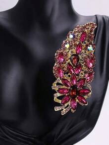 Fashionable Large Crystal Flower Brooch For Women Suitable For Wearing With Dress, Suit, Hat, Shoes, Flower Scarf - Flower (0955) - View 7