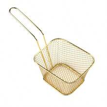 1PC Stainless Steel French Fry Basket, Snack Tray With Handle For Kitchen - Multicolor - View 10