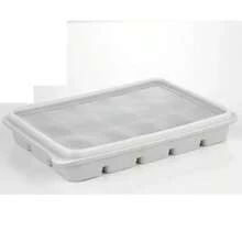 1 个冰块托盘套装，易于释放 15 个柔性硅胶冰块模具，带可拆卸盖子，可重复使用，冷冻冰块托盘，可堆叠，适用于威士忌和婴儿食品，不含 BPA（竹绿）。