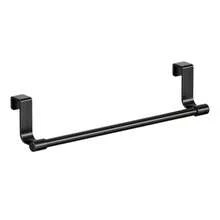 1pc Stainless Steel Single Rod Towel Rack, Kitchen Wall Mounted Cloth Drying Rack, Cabinet Hanger - Black - View 11