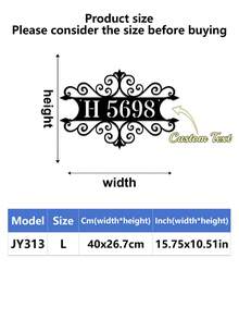 1pc Personalized Metal House Number, Custom Home Address Number Sign, House Number Plate, Wall Art, Housewarming, Birthday, Thanksgiving/Mother's Day/Father's Day, Personalized Gift For Family/Friends - Multicolor - View 33
