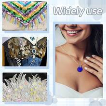 15mm Flat Round Sequin Loose Sequins Iridescent Spangles Transparent Bulk Sequins Craft Sequins With Double Holes For DIY Crafts Sewing Embroidery Clothing Embellishment 210pcs - Multicolor - View 10