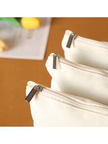 定制徽标化妆包个性化化妆袋，商务散装 DIY 盥洗包，女士旅行收纳包，耐用白色带拉链可定制位置印花白色/黑色帆布拉链袋，男女通用成人无香化妆包，彩色，可爱，迷人，简约，有趣，卡哇伊，Y2K，极简主义，通勤，商务休闲，基础款，定制，个性化，独特，定制，送给他的理想礼物，送给她、她、家人、朋友、女朋友的理想礼物