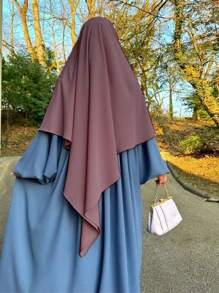 Nida-Stoff-Einzelschicht Tie-Up Gebetsmantel, atmungsaktiver praktischer Hijab für Frauen, geeignet für den täglichen Gebrauch, Frühling/Sommer/Herbst