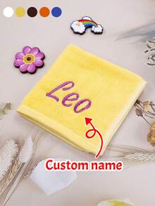 LICVIC 1/2 Personalized Face Towel, Embroidered Face Towel, Customized Face Towel, Children's Gift, 30x30 Cm, Unique And Ideal Gift - Style a - View 1