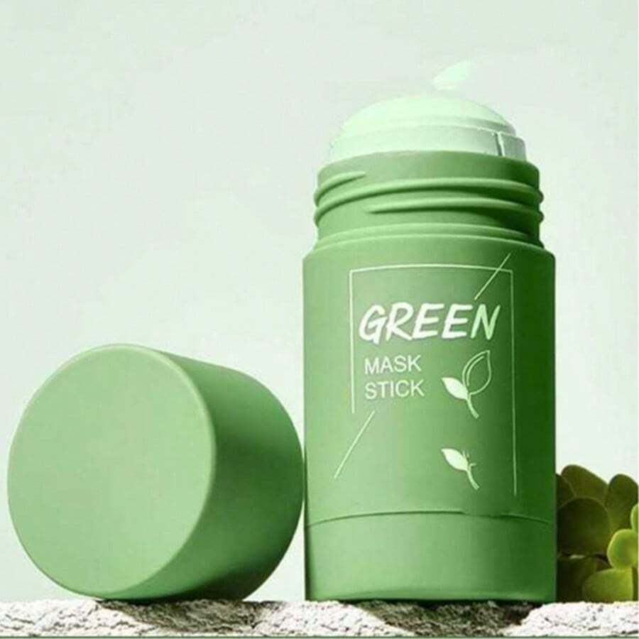 Febella Green Tea Mask - Clean Face Anti-Acne Facial Stick - Green - View 1