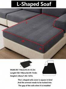 1 pieza Funda de sofá elástica resistente a las manchas y salpicaduras con cobertura total para cojín de asiento de sofá, lavable a máquina, anti polvo y suciedad, apta para sofás en forma de L y de 1/2/3/4 plazas en dormitorio/sala de estar, apto para mascotas