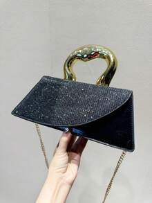 2025 Sparkling Crystal Wristlet & Hand Carry Evening Bag, Sophisticated Craftsmanship Luxury Party Clutch, Elegant Formal Occasion Purse For Ladies - Multicolor - View 6