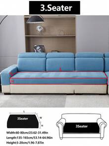 1件装弹力沙发套，防水防滑，四季通用，可机洗，宠物友好，适用于卧室和客厅的L型及1/2/3/4座沙发，柔软面料家具保护套 - 寶藍色 - 查看 19